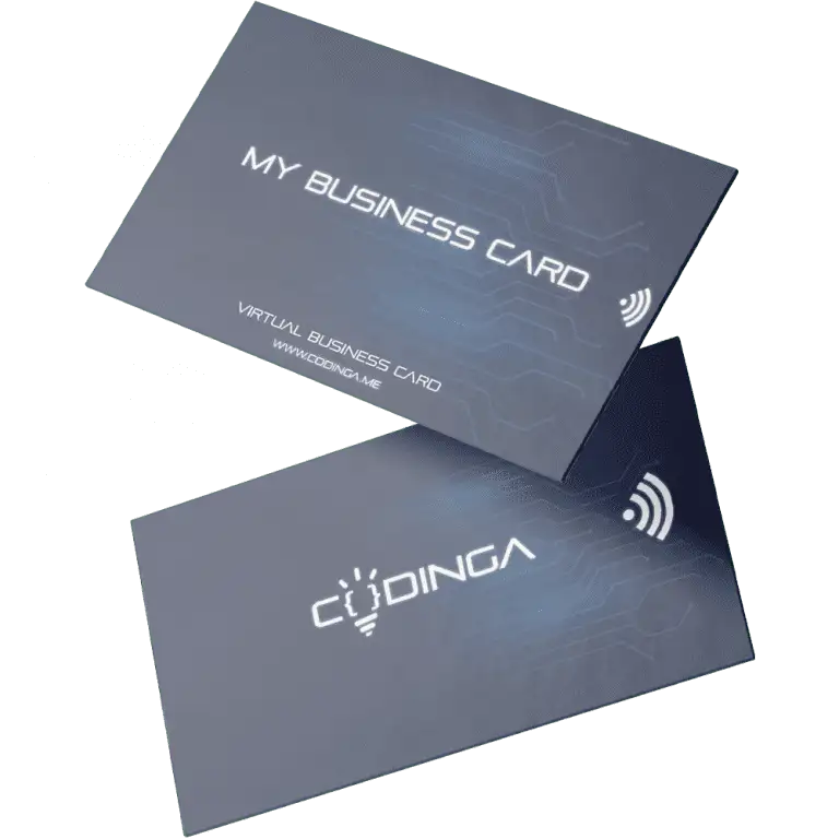 Floating 3D NFC Business Cards